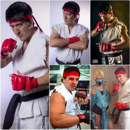 Street Fighter Ryu Adult White Cosplay Costume