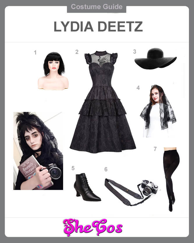 Lydia Deetz black dress cosplay guide