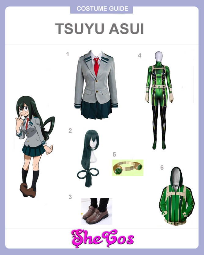 Tsuyu Asui cosplay guide Tsuyu Asui cosplay guide