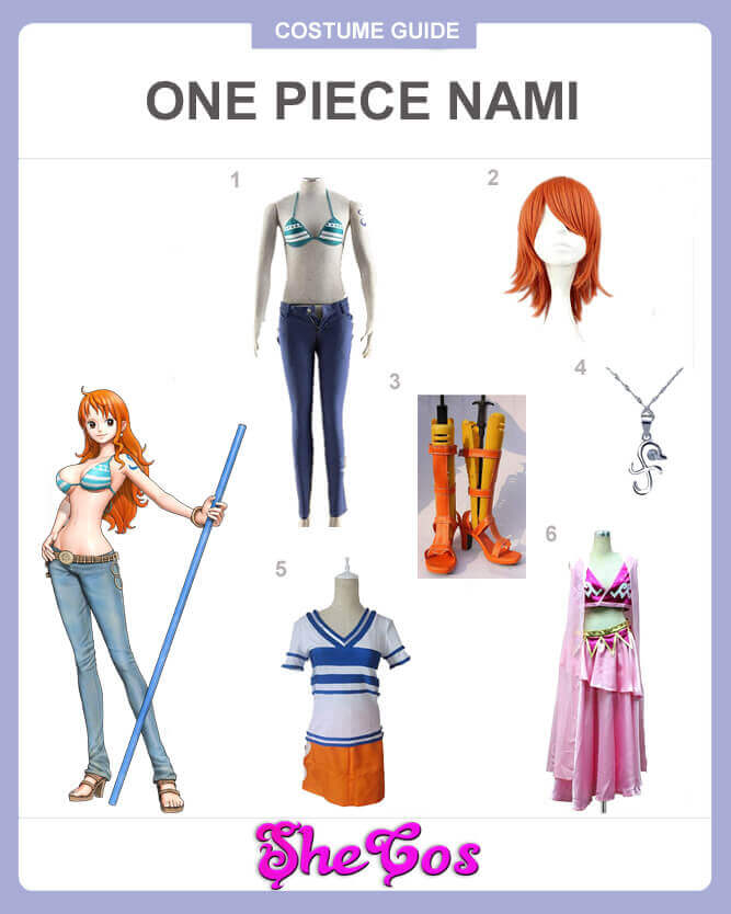 One Piece Nami Outfits Pre Timeskip Cosplay