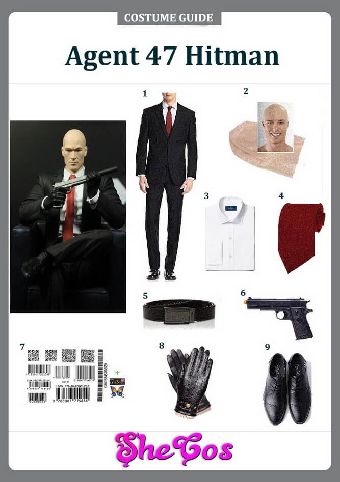 How To Diy Agent 47 Hitman Costume Shecos Blog