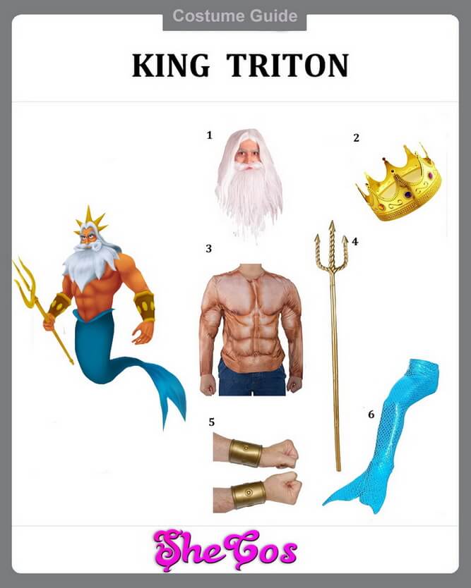 The Best Little Mermaid King Triton Costume Ideas Shecos Blog