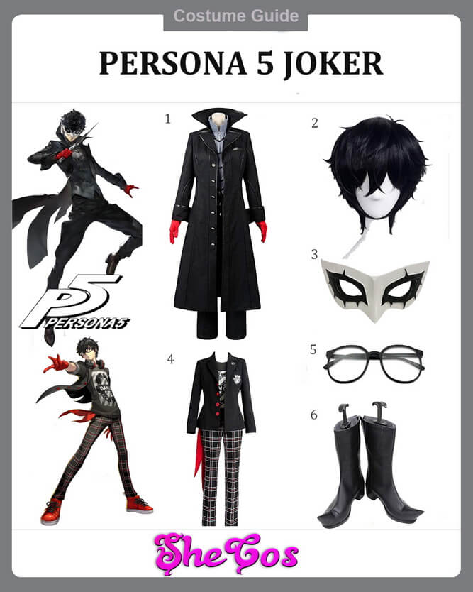 Joker From Persona Costume Carbon Costume DIY Dress-Up, 51% OFF