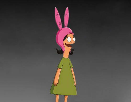 Bob's Burgers Louise Hat with Green Dress Costume Set