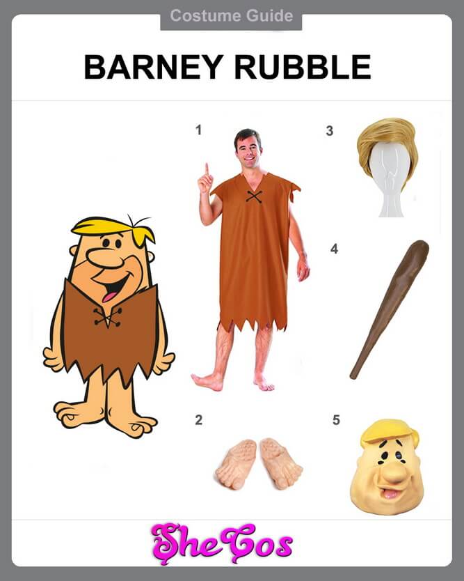 barney rubble costume diy