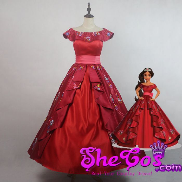 Buy Elena of Avalor Red Royal Ball Gown Online India | Ubuy