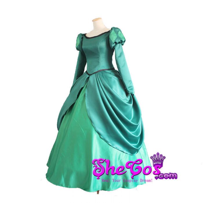 Adult Princess Little Mermaid Princess Ariel Green Fancy Dress Cosplay Costume