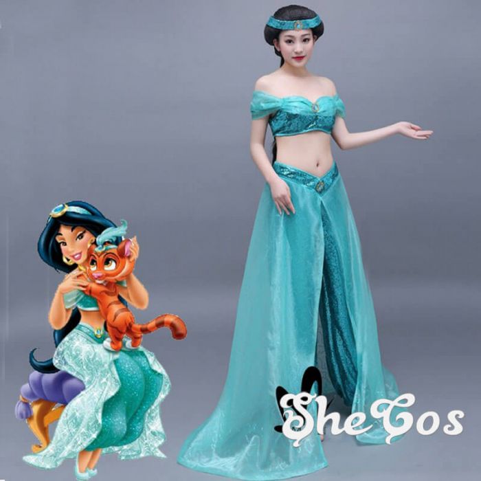 Aladdin and the Magic Lamp Jasmine Princess Cosplay Costume