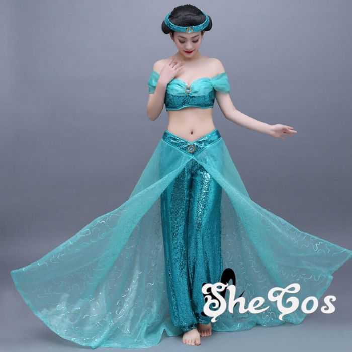 Aladdin and the Magic Lamp Jasmine Princess Cosplay Costume