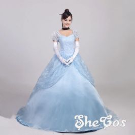 Princess Cinderella Adult Blue Dress Cosplay Costume